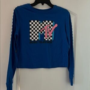 Love Tribe Blue Graphic MTV Tee